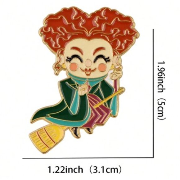 DISNEY Hocus Pocus "Winifred ‘Winnie’” Enamel Trading Pin (NEW & SO CUTE!) - Picture 2 of 2